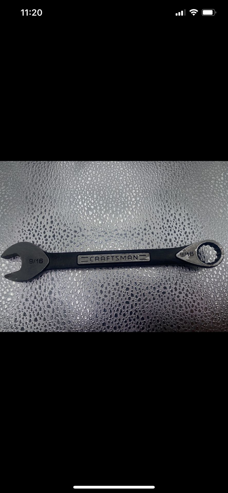 Craftsman # 12967 Black 9/16" Combo Wrench Universal Spline D-AD Used Vintage