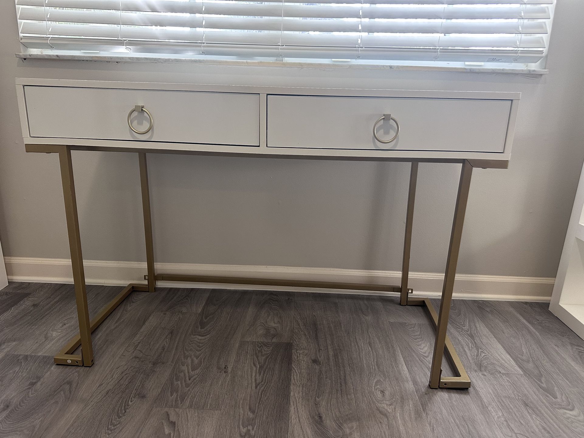 White & Gold Desk