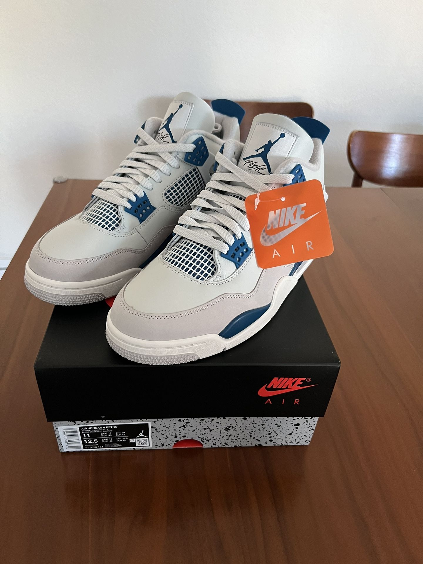 Size 11 - Jordan 4 Military Blue / Industrial Blue