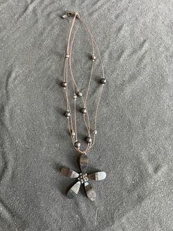 Black Flower Necklace