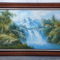 Painting by R. Boren landscape