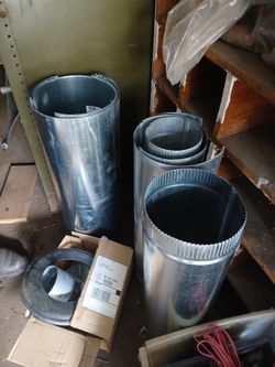 7" x 24"l x 24 gauge Galv. Smoke Pipe