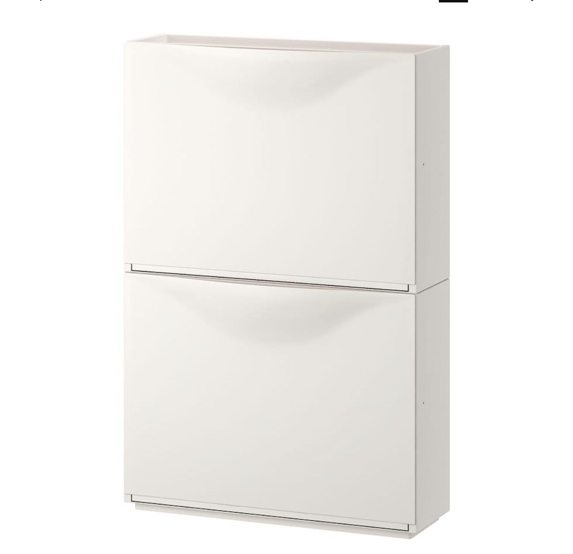 IKEA White Shoe Cabinet – Slim Storage Shelf for Shoes, Books, Entryway