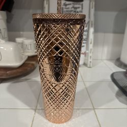 Rose Gold Starbucks Cup
