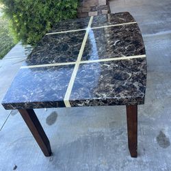 Marble Kitchen Table And Six Chairs 