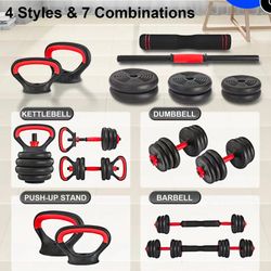 New 44lb Adjustable Weight Set