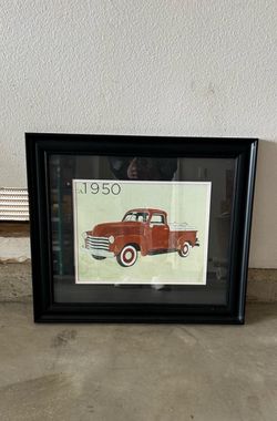 1950s pickup truck picture frame