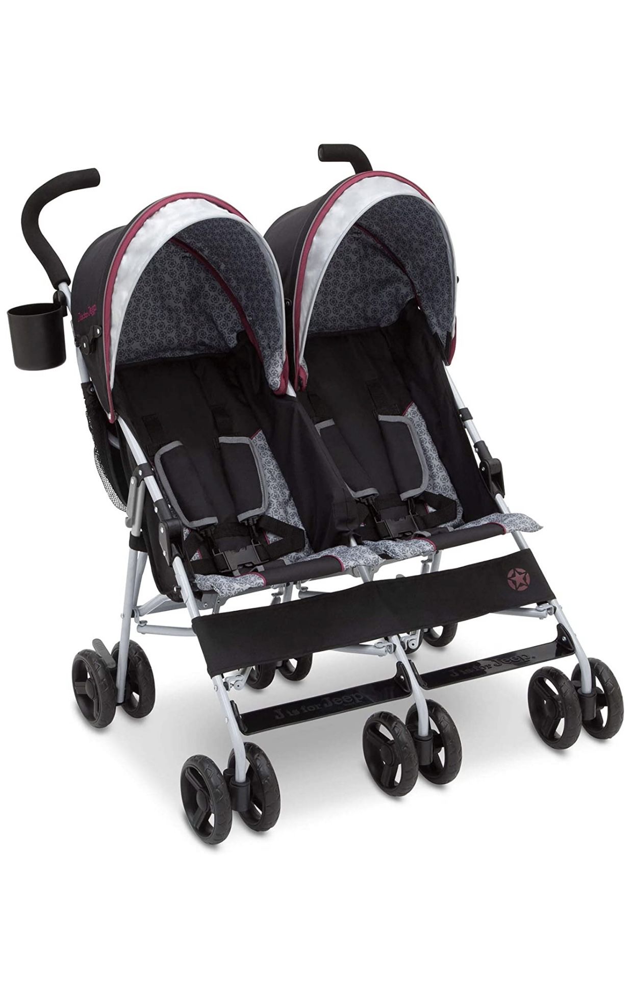 New Delta J for Jeep Scout Double Stroller, Lunar Burgundy SUMMERLIN