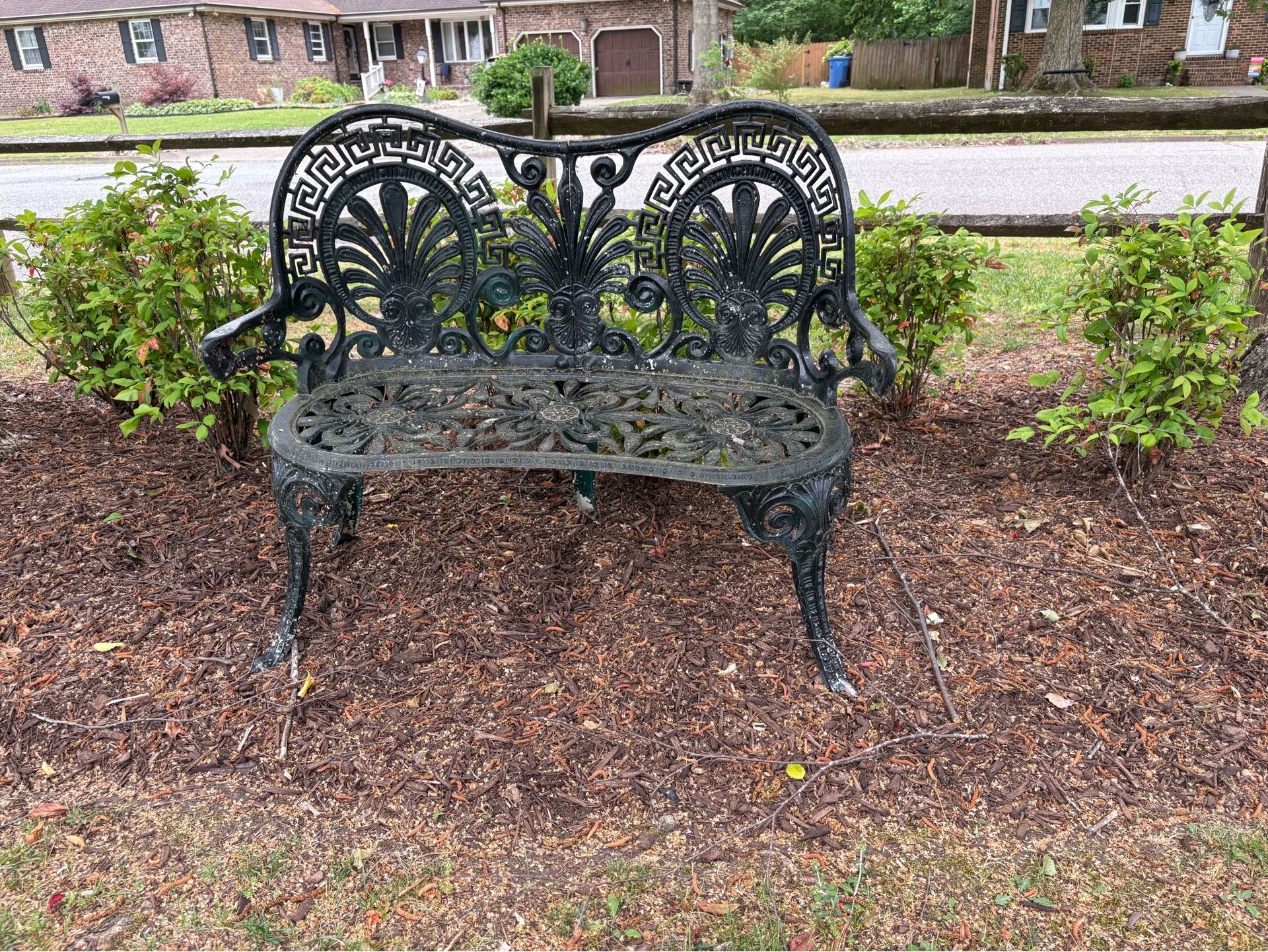 Victorian-style garden bench