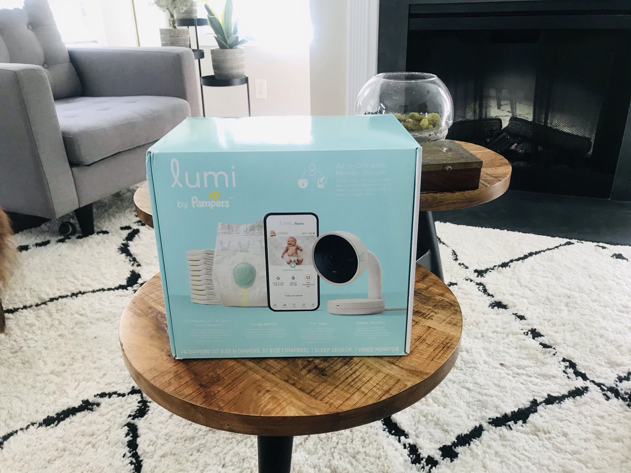 Lumi by Pampers Smart Video Baby Monitor Plus Sleep System All-in-One Bundle