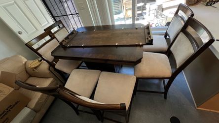 Kitchen table, extendable, 6 chairs set