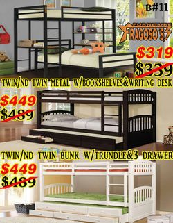 Twin bunkbed w/trundel