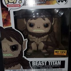 Funko Pop 6 Inch Exclusive Anime Attack On Titan Beast Titan Brand New 