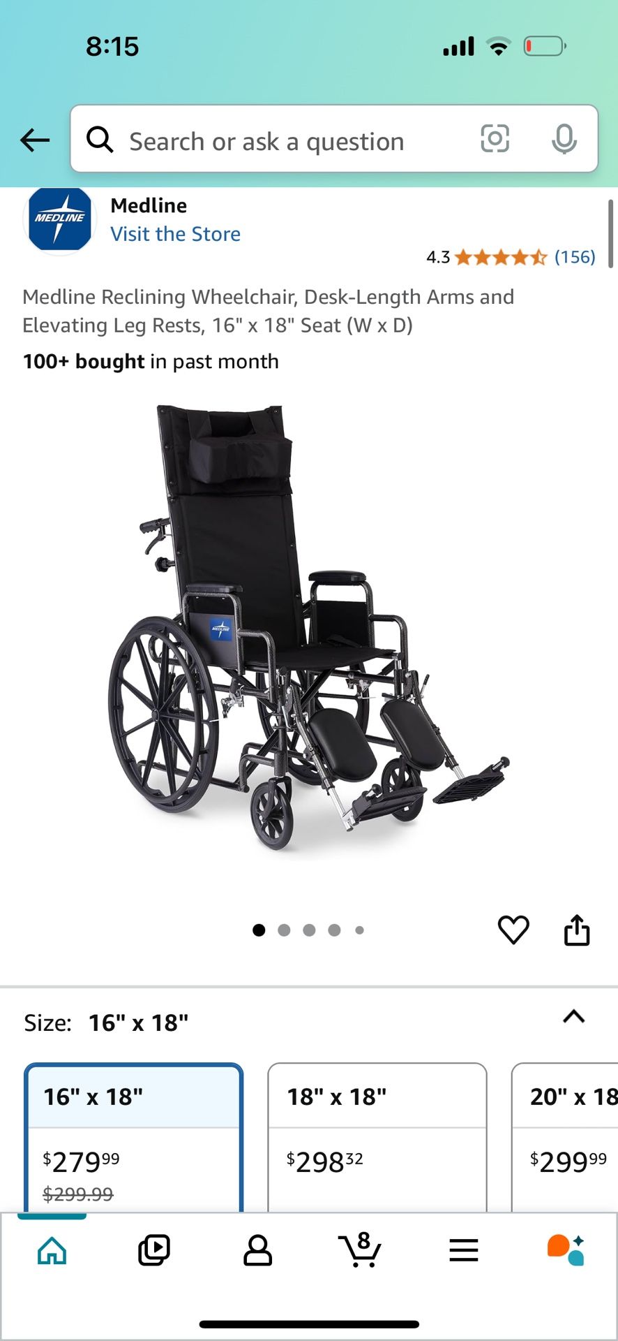 99% new wheelchair (-$100 off)
