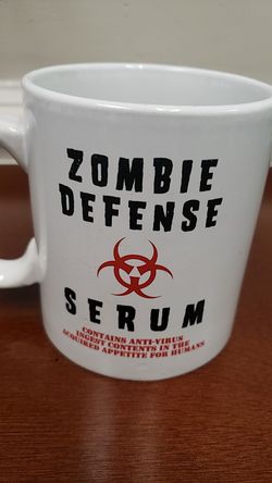 Ceramic coffee mug Zombie defense Serum