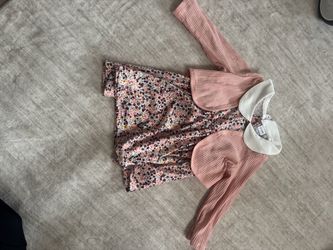 Dress and cardigan