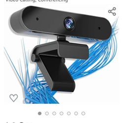 1080P HD Web Camera Built-in Dual Microphone, 360° Rotation, 5 Ft Cable USB Camera, Computer HD Streaming Webcam for PC Desktop & Laptop, Video Callin