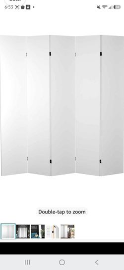 Red Lantern Do It Yourself Blank Canvas Room Divider, 7 Foot - 5 Panels
