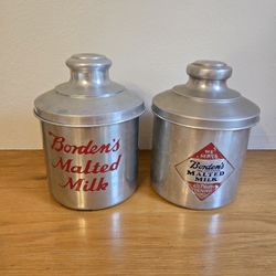 Original Vintage Borden's Malted Milk Containers 