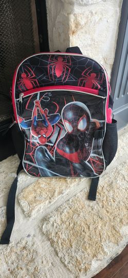 Marvel Kids Spider-Man Miles Morales Backpack - Black & Red