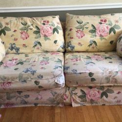 Slipcover Sofa 84” X 36” Down Cushions