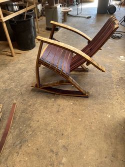 Strong chair from barrel wood available for sale new $100
