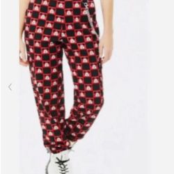 Mickey Checkered Cargo Pants Joggers Size Large 