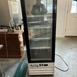 Single Door, Commercial Glass Refrigerator