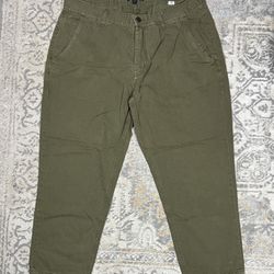 Banana Republic Athletic Fit Surplus Twill Vegan Chino Pants Mens 36x30 Green 