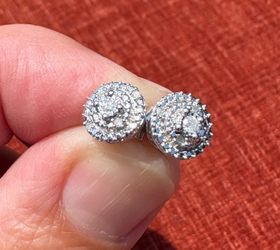 Diamond cluster necklace & earrings