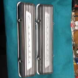2- 1(contact info removed) Chevrolet Corvette aluminum 7 FIN Valve covers.