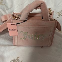 Brand New Juicy Couture  🍒 Velour Tote Bag - Pink 