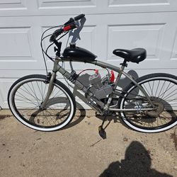 26 inch Kent seachange 100 cc motorized bicycle motor bike