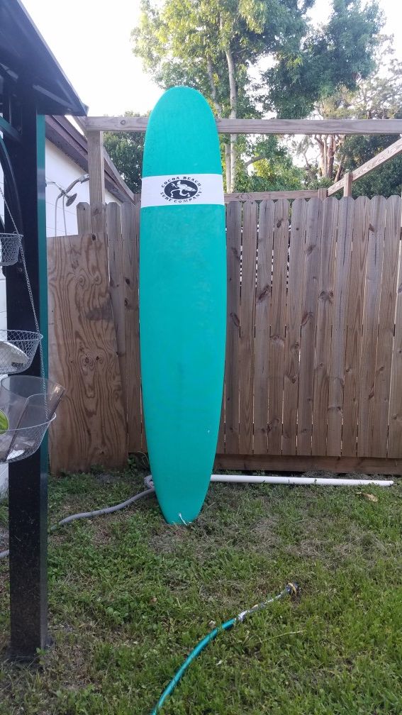 9' 6" inch longboard epoxy soft top surfboard for Sale in Merritt