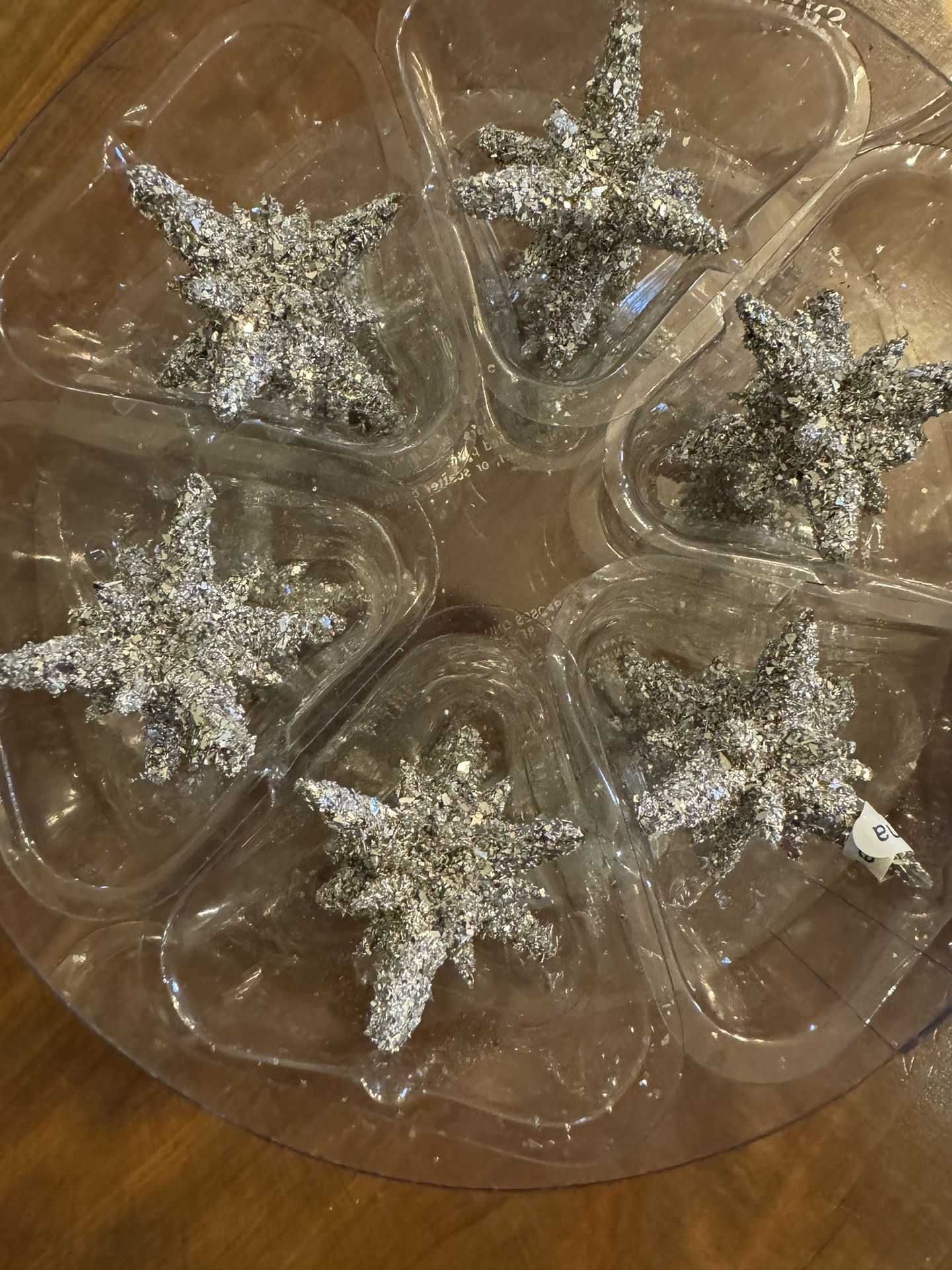 Pottery, Barn, Glitter Stars In Silver 