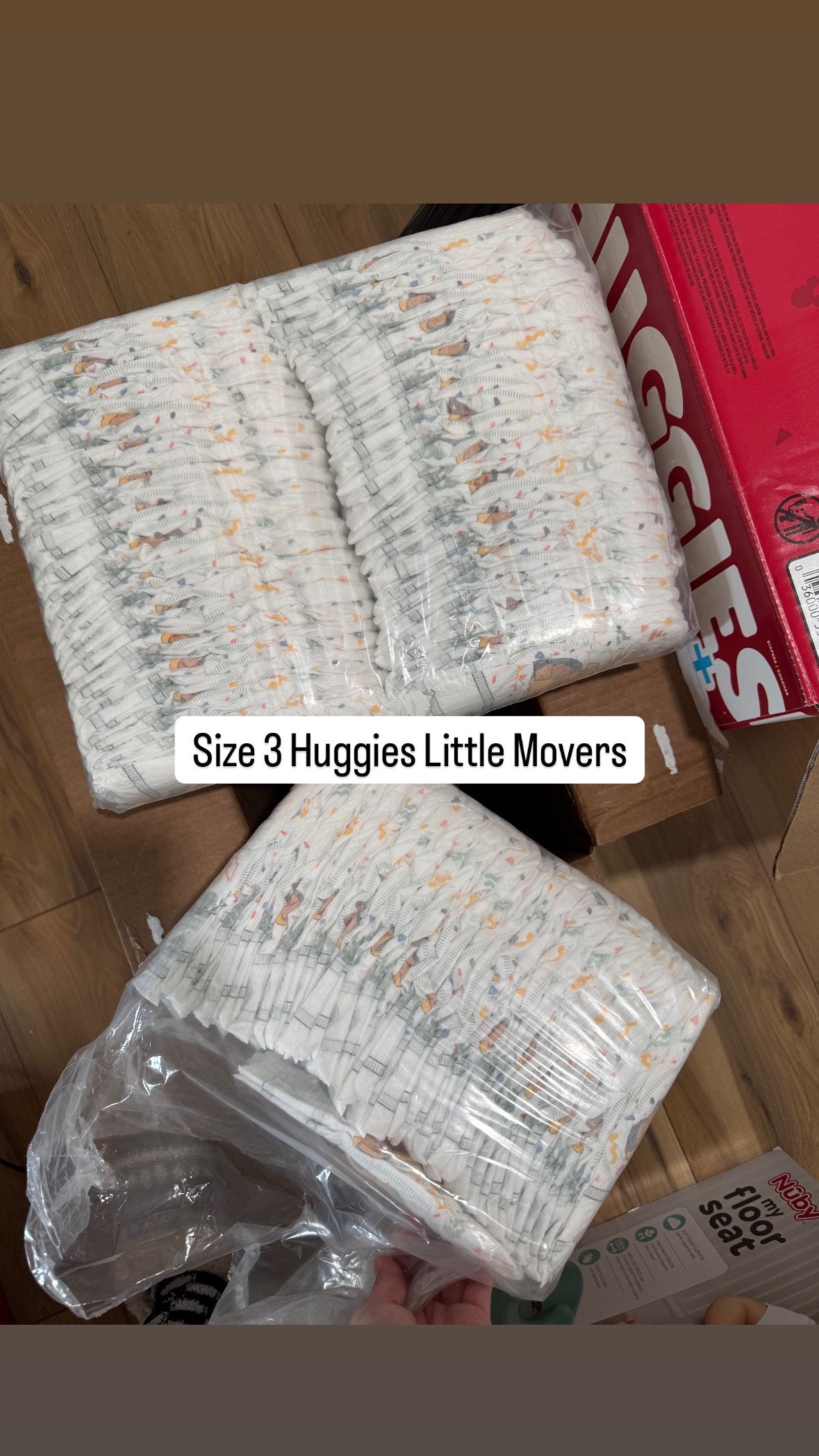 Size 3 and Size 4 Huggies Little Movers