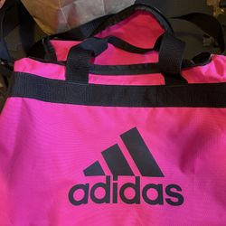 adidas pink duffle new