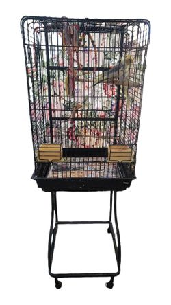 Jaula Para Pajaros Grande Con Puertas Arriba Y Enfrente Con Llantitas Incluido Lo De La Foto