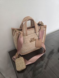 Brand New Steve Madden Straw Crossbody Purse