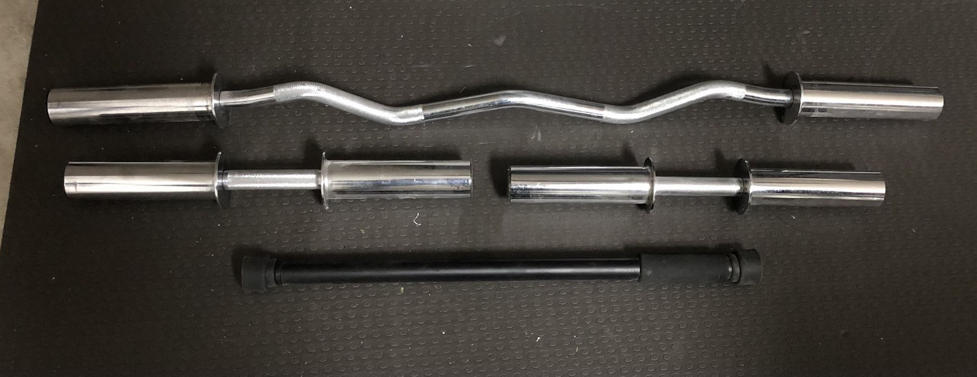 Curl Bar And Dumbbells