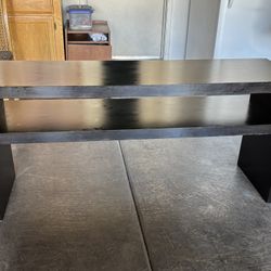 Black TV Stand /Console Table By Ashley Furniture industries, Glossy & Shiny Like New, No Obvious Scratches 