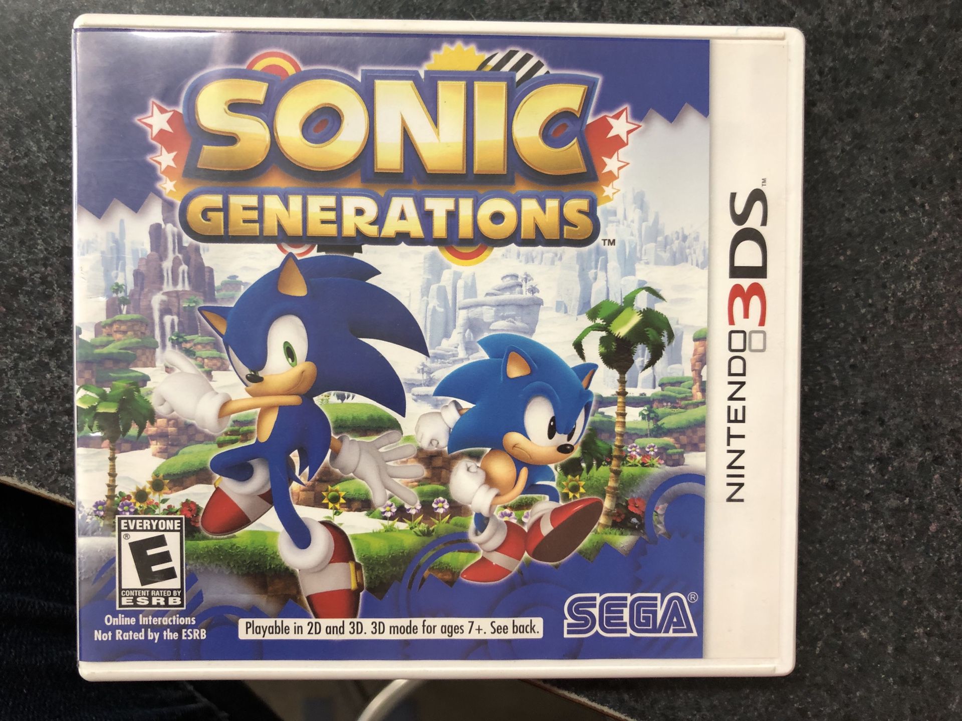 Sonic Generations game for Nintendo 3Ds