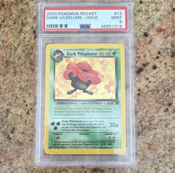Pokémon Team Rocket Dark Vileplume Holo Rare #13/82 PSA 9 2000 Unlimited
