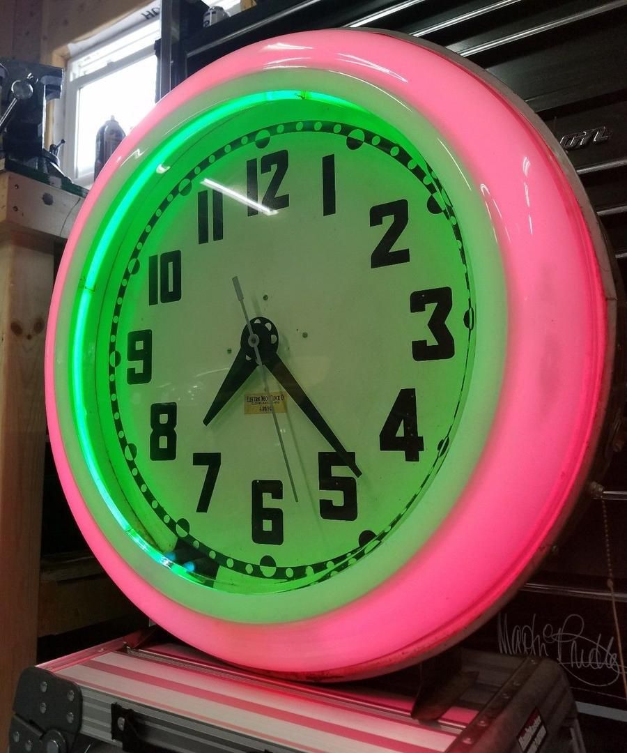 1930s Neon Clock