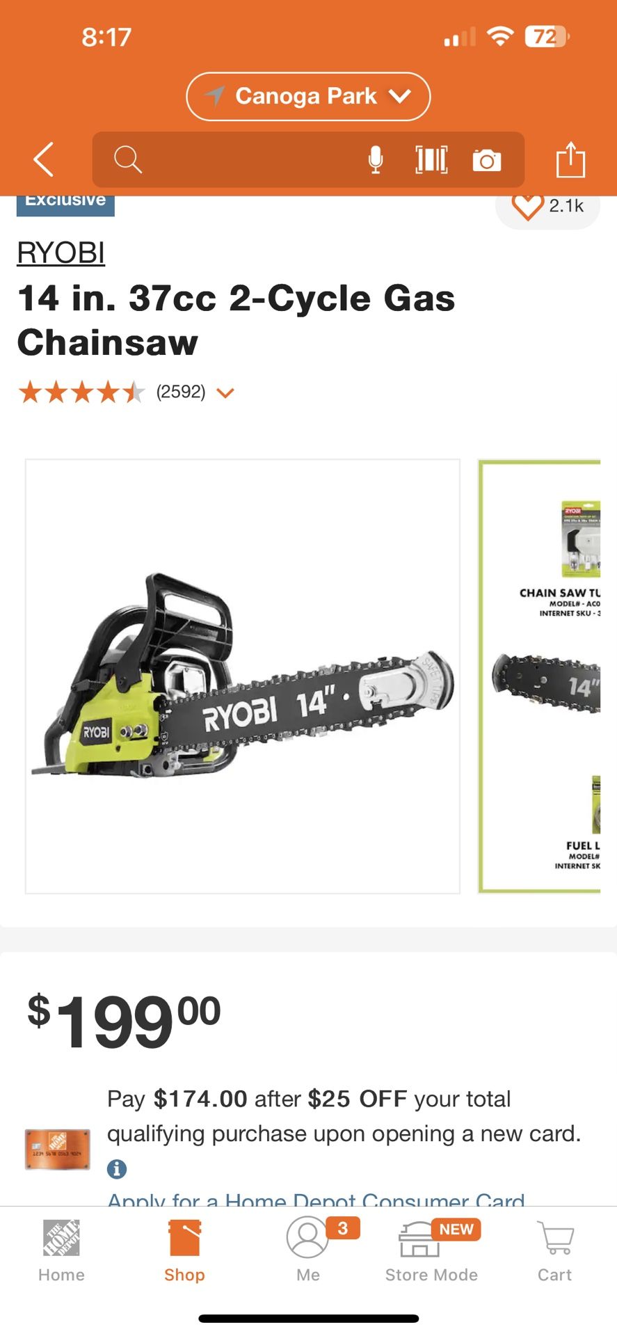 Ryobi Gas Chainsaw