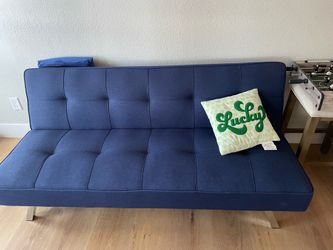 Royal blue futon
