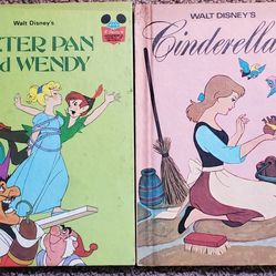 1974 Book Club Edition 2 Books Cinderella Peter Pan And Wendy