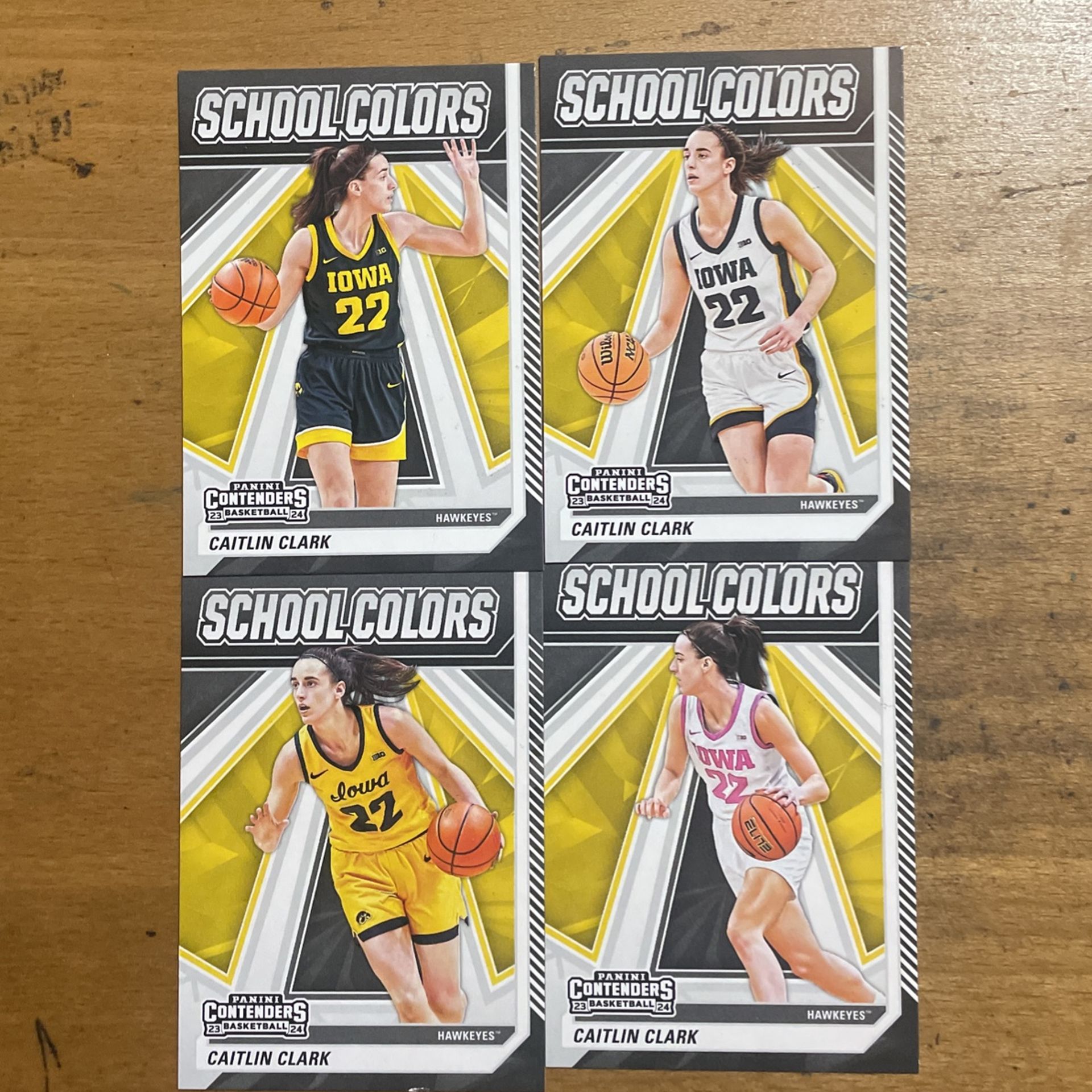 2024 CAITLIN CLARK LOT OF 4 SCHOOL COLORS CARD