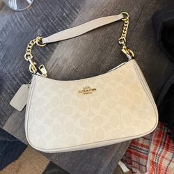 Coach white teri purse!
