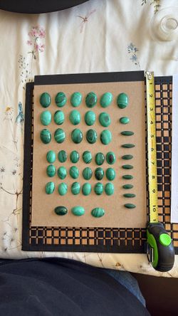 Malachite Precious Gemstones - Cabochons Various Sizes - Finished & Polished 